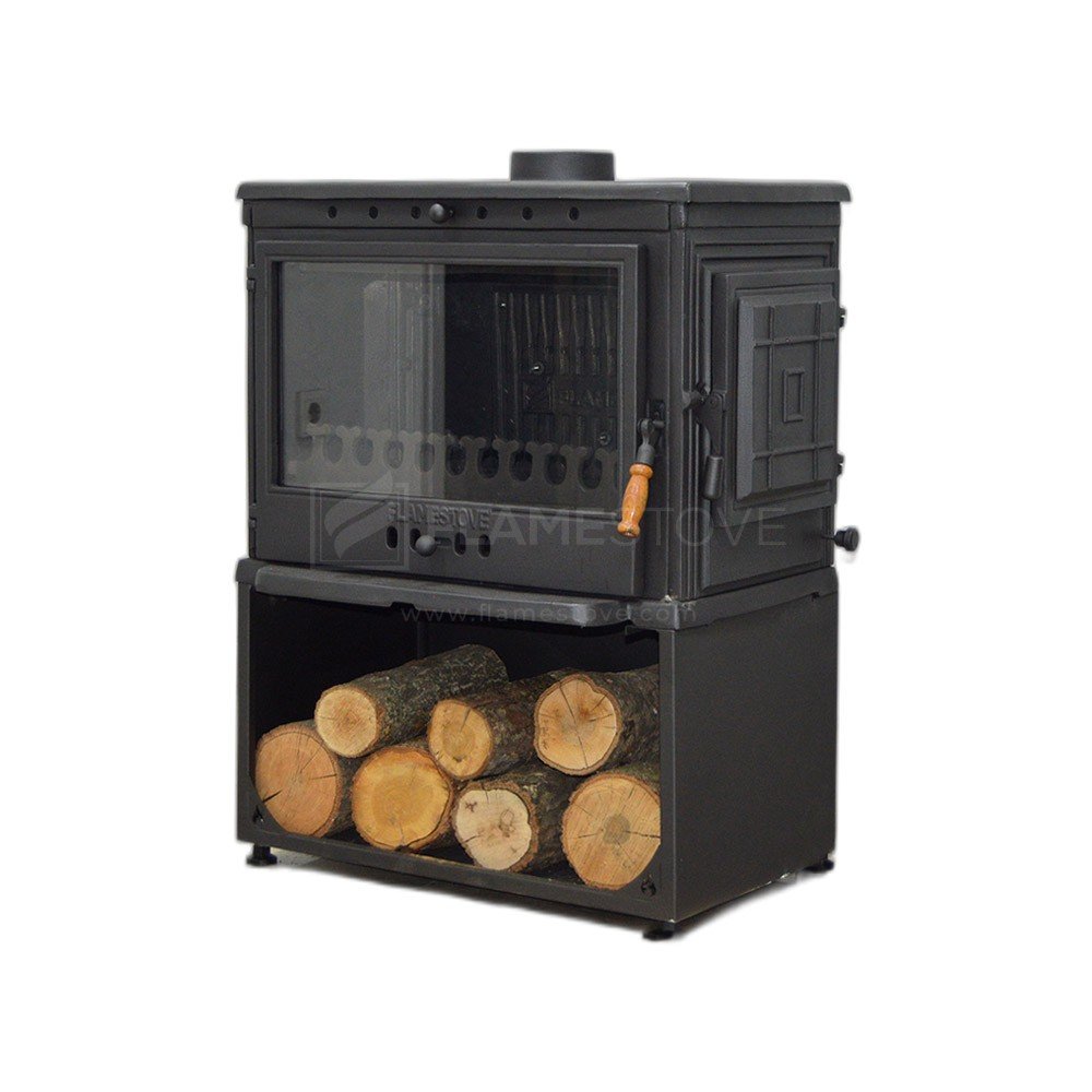 Harsal Tarım - FLAMESTOVE RETRO ODUNLUKLU YAN KAPAKLI DÖKÜM SOBA