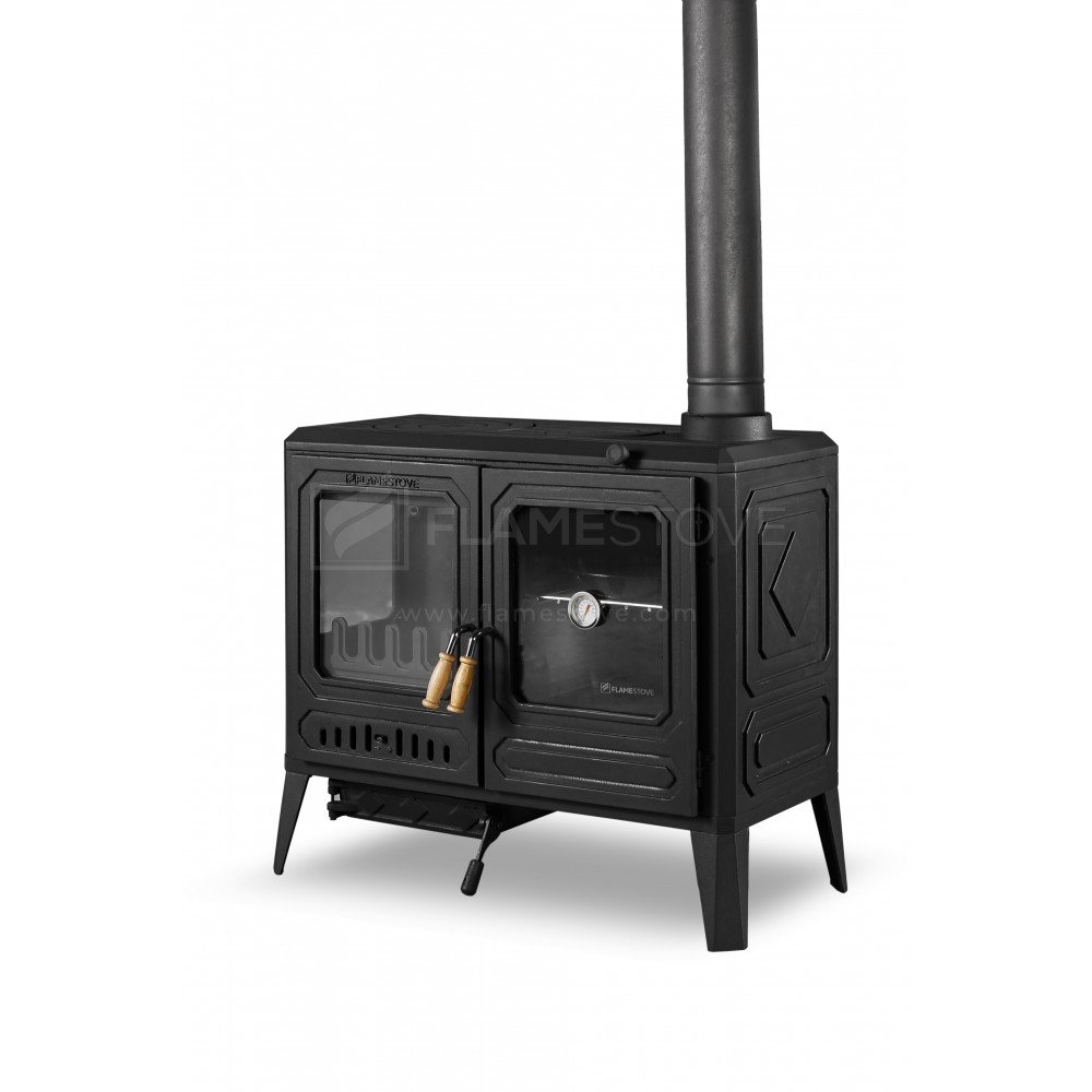 Harsal Tarım - FLAMESTOVE TROY YATAY KUZİNELİ YAN CAMLI DÖKÜM SOBA